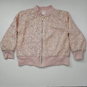 Sequin Pink Kids Jacket